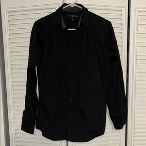 Beverly Hills Polo Club Men's Black Long-Sleeve Dress Shirt